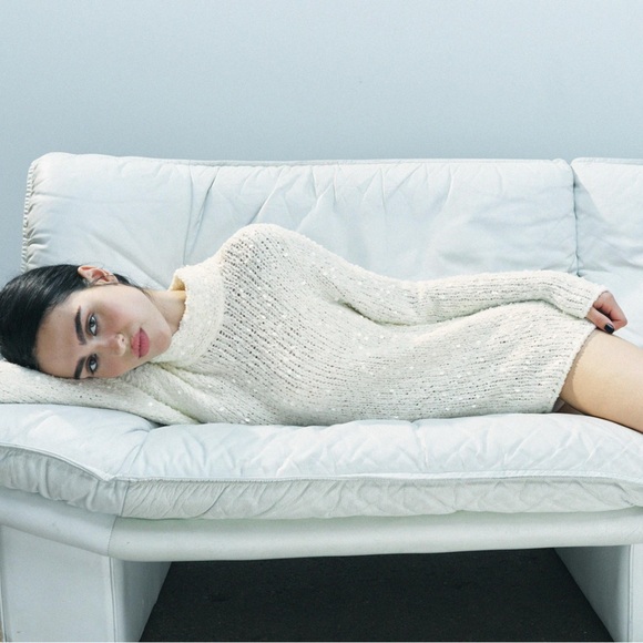 NWT ZARA SEQUINED KNIT SWEATER - Picture 8 of 9